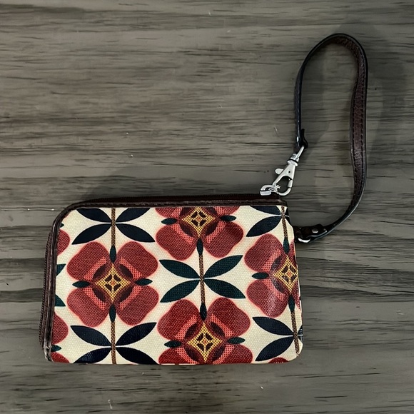 FOSSIL VINTAGE KEY-PER SMALL FLORAL WALLET - Picture 6 of 15